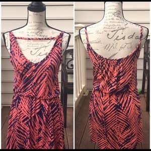 Banana Republic XS Floral Pink Dress W POCKETS